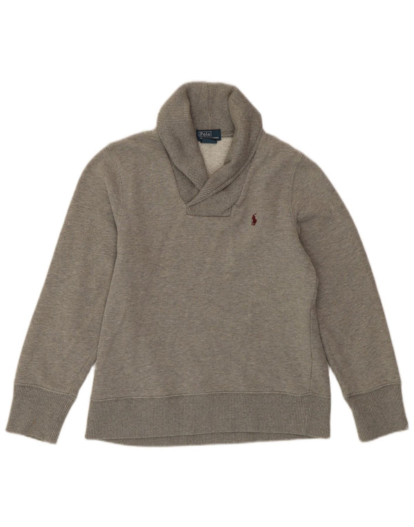 Polo Ralph Lauren Sweat-shirt Fille 10-11 ans Gris Moyen Coton
