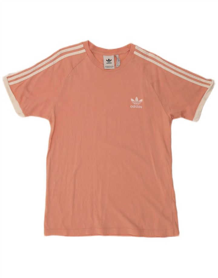 Adidas T-Shirt Femme Top UK 14 Coton Rose Moyen