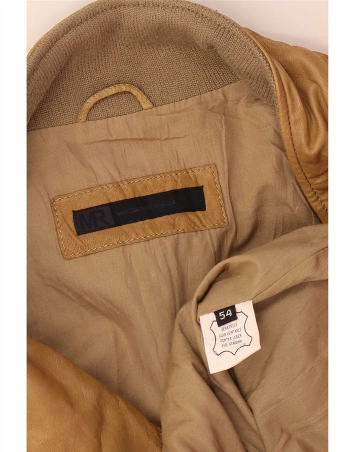 Massimo Rebecchi Veste en cuir pour femme IT 54 3XL Beige