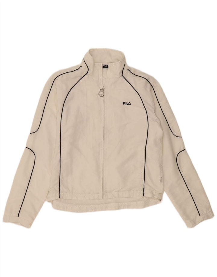Fila Veste de survêtement pour femme UK 16 Large Blanc Polyester
