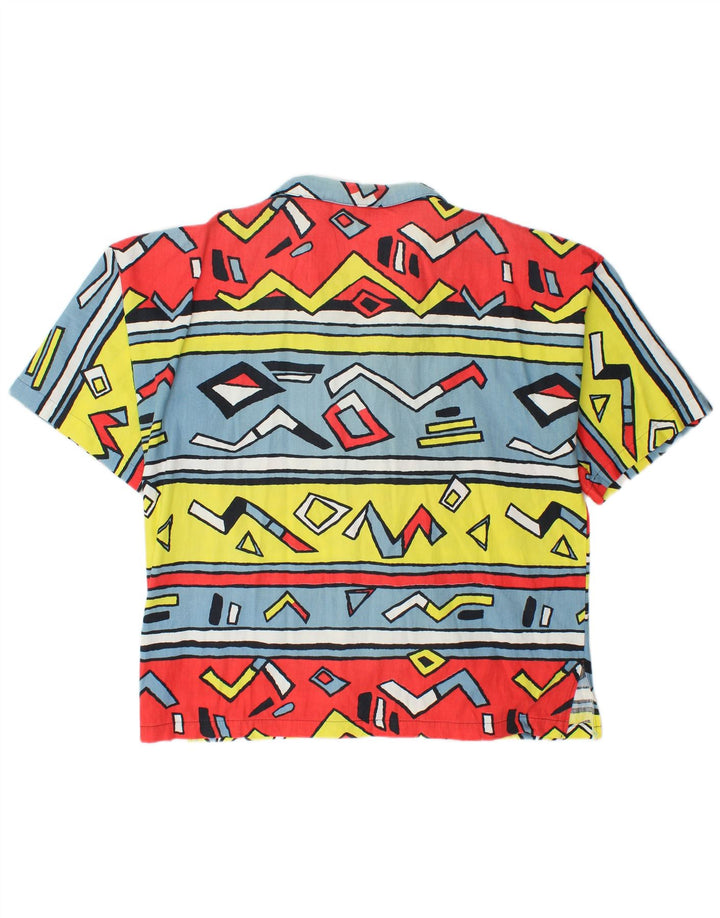 Rio Chemise à Manches Courtes Homme Large Coton Géométrique Multicolore