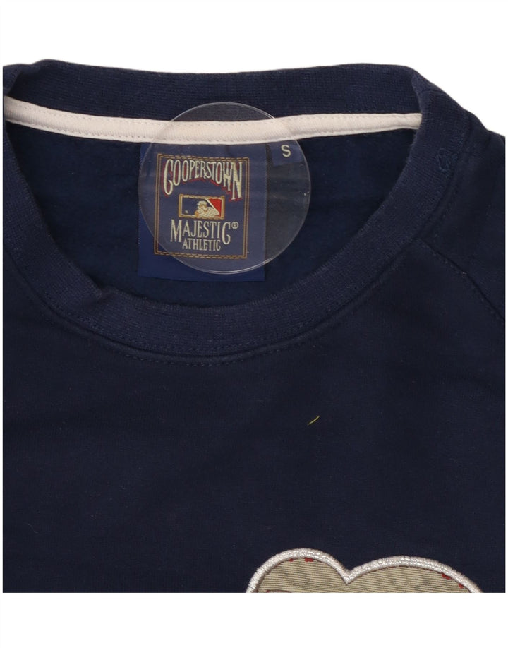 Majestic Sweat-shirt graphique pour femme UK 10 Small Bleu marine