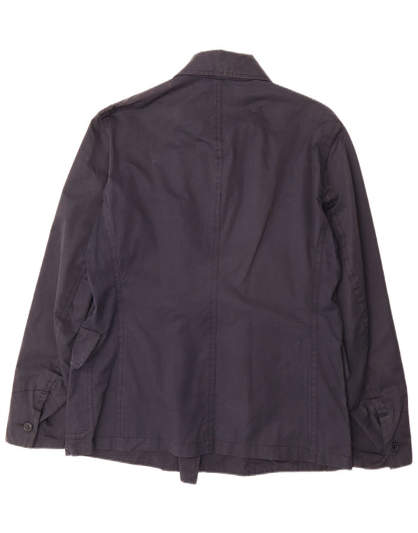 Woolrich Trench Femme UK 18 XL Bleu Marine Coton