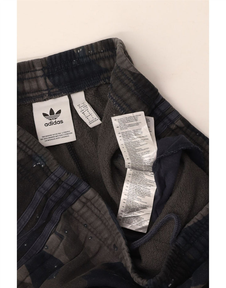 ADIDAS Pantalon de Survêtement Homme Joggers Large Bleu Marine Camouflage Coton