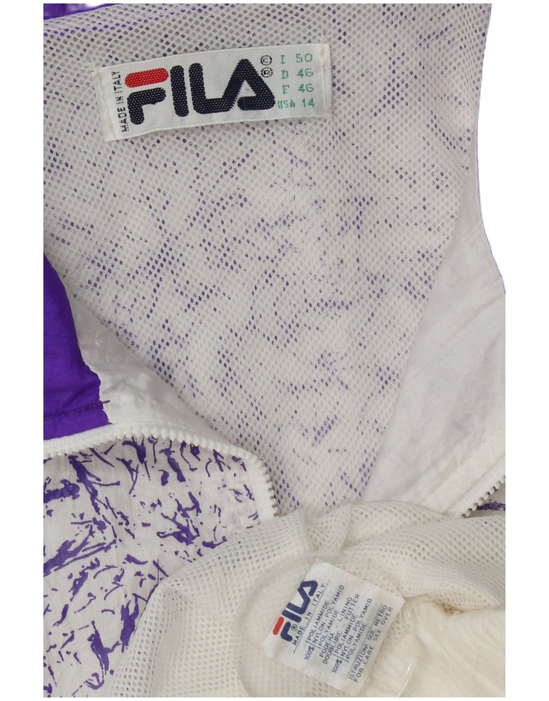 Fila Veste de Survêtement Femme IT 50 XL Blanc Moucheté Polyamide