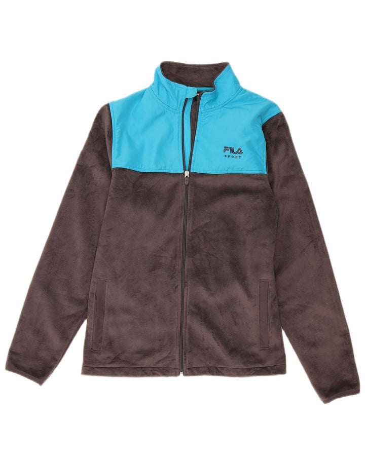 FILA Veste Polaire Femme UK 14 Gris Moyen Colorblock Polyester