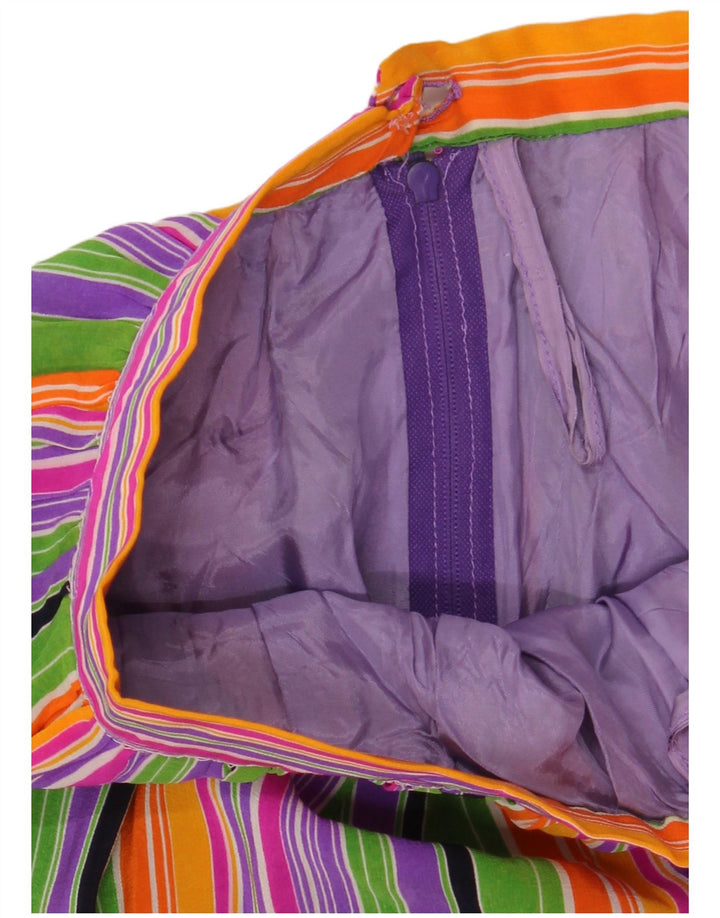 VINTAGE Jupe étagée Femme W25 XS Rayé Multicolore