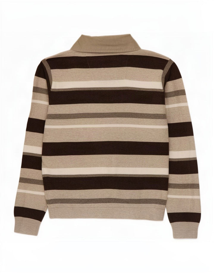 Marks & Spencer Pull à Col Polo Blue Harbor Homme Marron Moyen