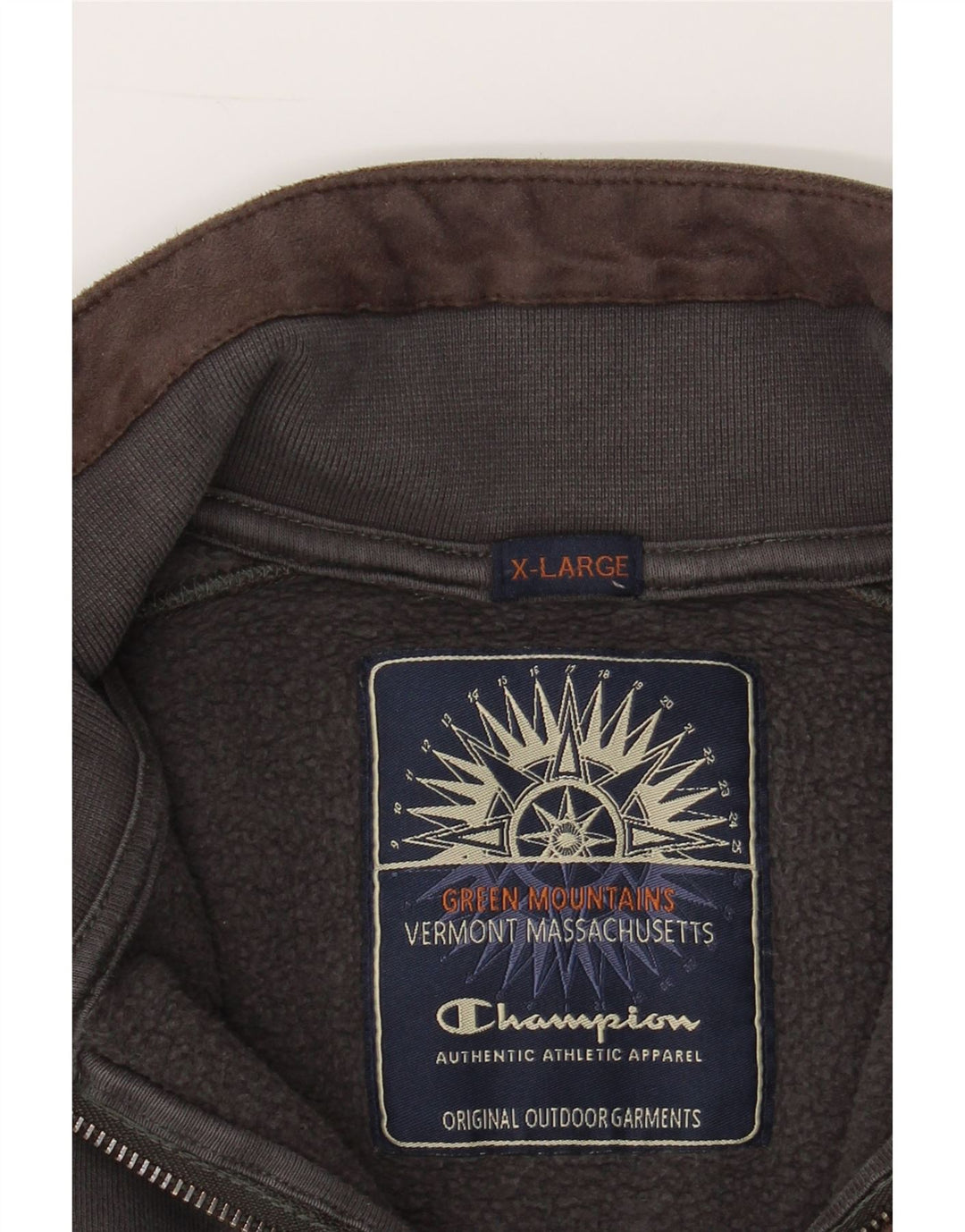 CHAMPION Mens Zip Neck Sweatshirt Jumper XL Grey Cotton Vintage Champion and Second-Hand Champion from Messina Hembry 