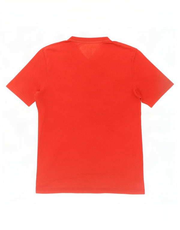 Tommy Hilfiger Mens Graphic T-Shirt Top Large Red Colourblock Cotton