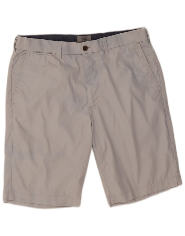 Marks & Spencer Short Chino Homme W34 Grand Gris Coton
