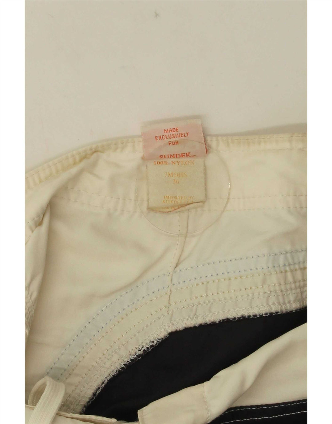 Sundek Short de bain homme grand nylon color block blanc