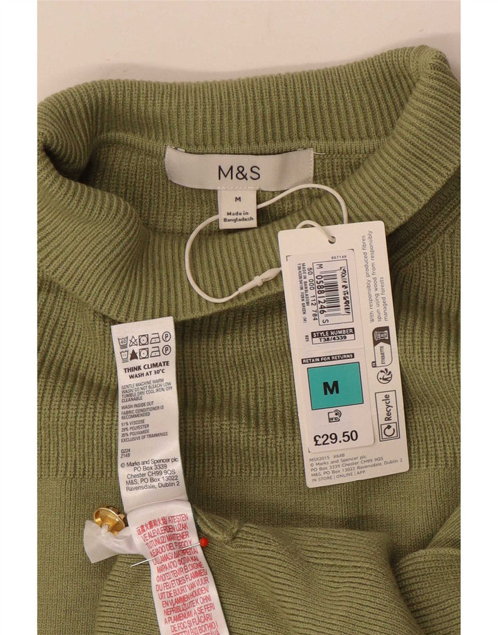 Marks & Spencer Pull à col roulé pour femme UK 14 Kaki moyen