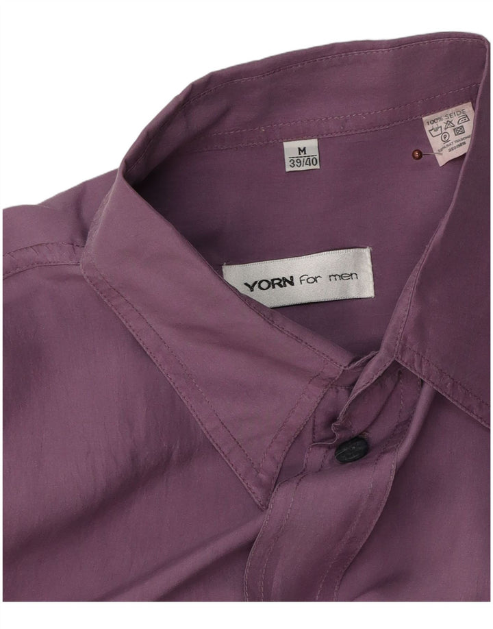 Yorn Chemise Homme Taille 39/40 Soie Violette Moyenne
