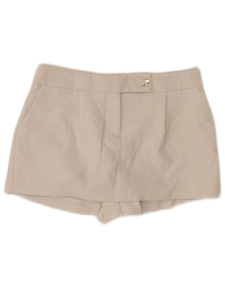 Zara Femme Jupe-short UK 6 XS W30 Blanc Viscose