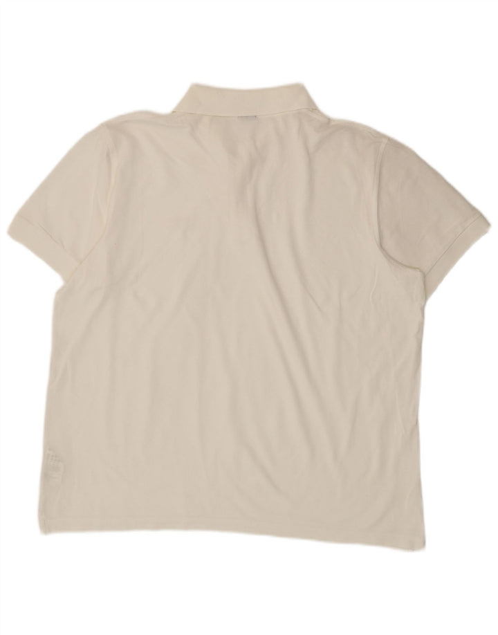 HUGO BOSS Mens Polo Shirt XL White Cotton