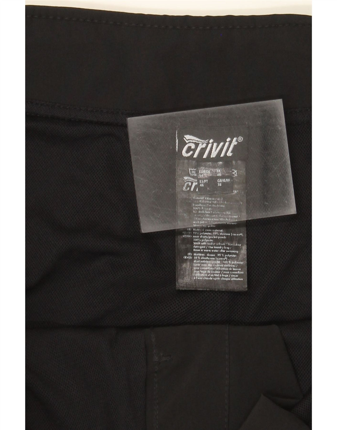 Crivit Short de Bain Homme XL Noir Polyester