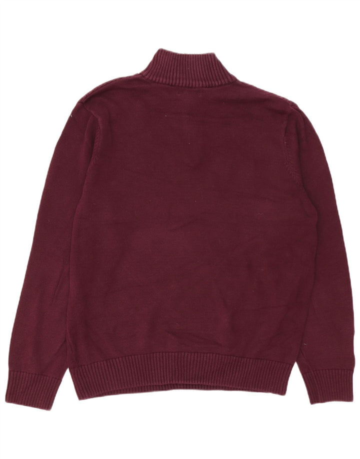 DOCKERS Pull Col Zippé Homme Large Bordeaux
