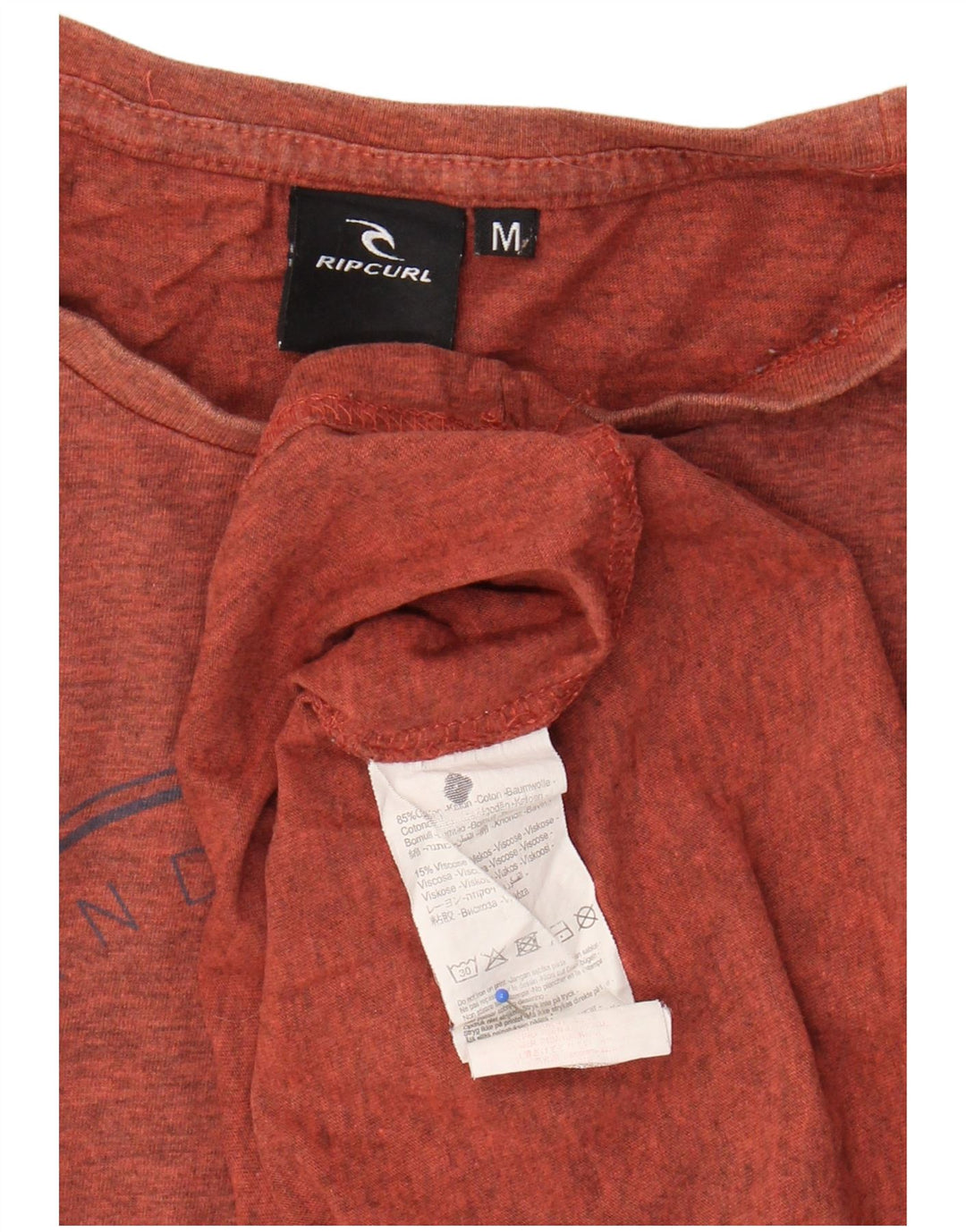 Rip Curl T-shirt graphique pour homme en coton moucheté orange moyen