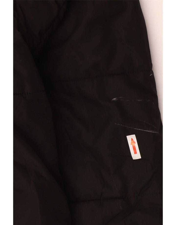 Zara Veste matelassée surdimensionnée pour femme UK 10 Small Noir Polyester