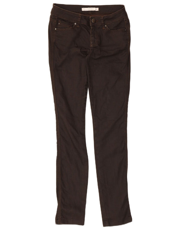 Zara Pantalon décontracté slim pour femme EU 36 XS W26 L30 Coton noir