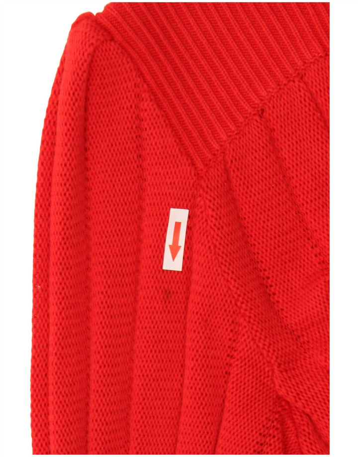 vintage Femme Cardigan Pull IT 46 Grand Coton Rouge