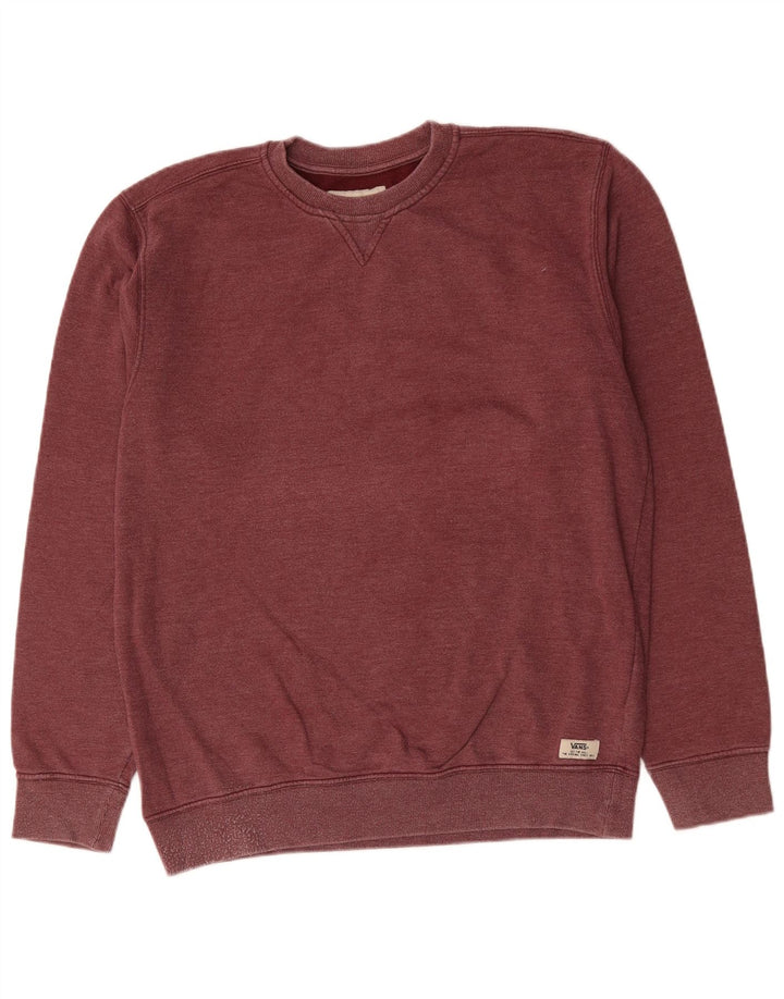VANS Sweat-shirt pour homme en coton bordeaux Taille L