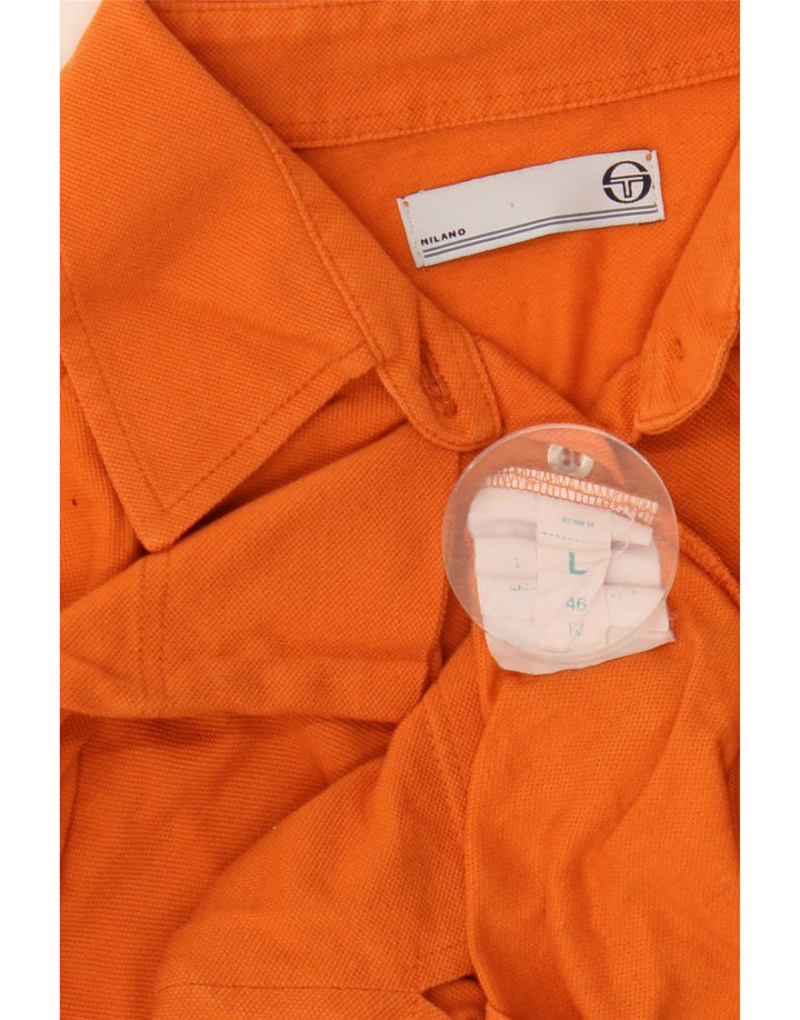 Sergio Tacchini Chemise à manches 3/4 pour femme IT 46 Large Orange