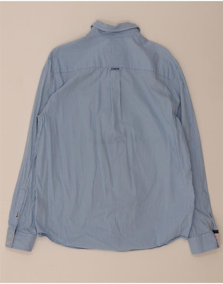 Crew Clothing Chemise Coupe Classique Homme Bleu Moyen Rayé Coton