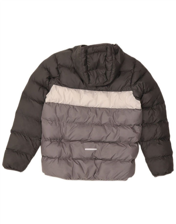 Adidas Veste matelassée à capuche pour garçon 13-14 ans Gris Colorblock Polyester