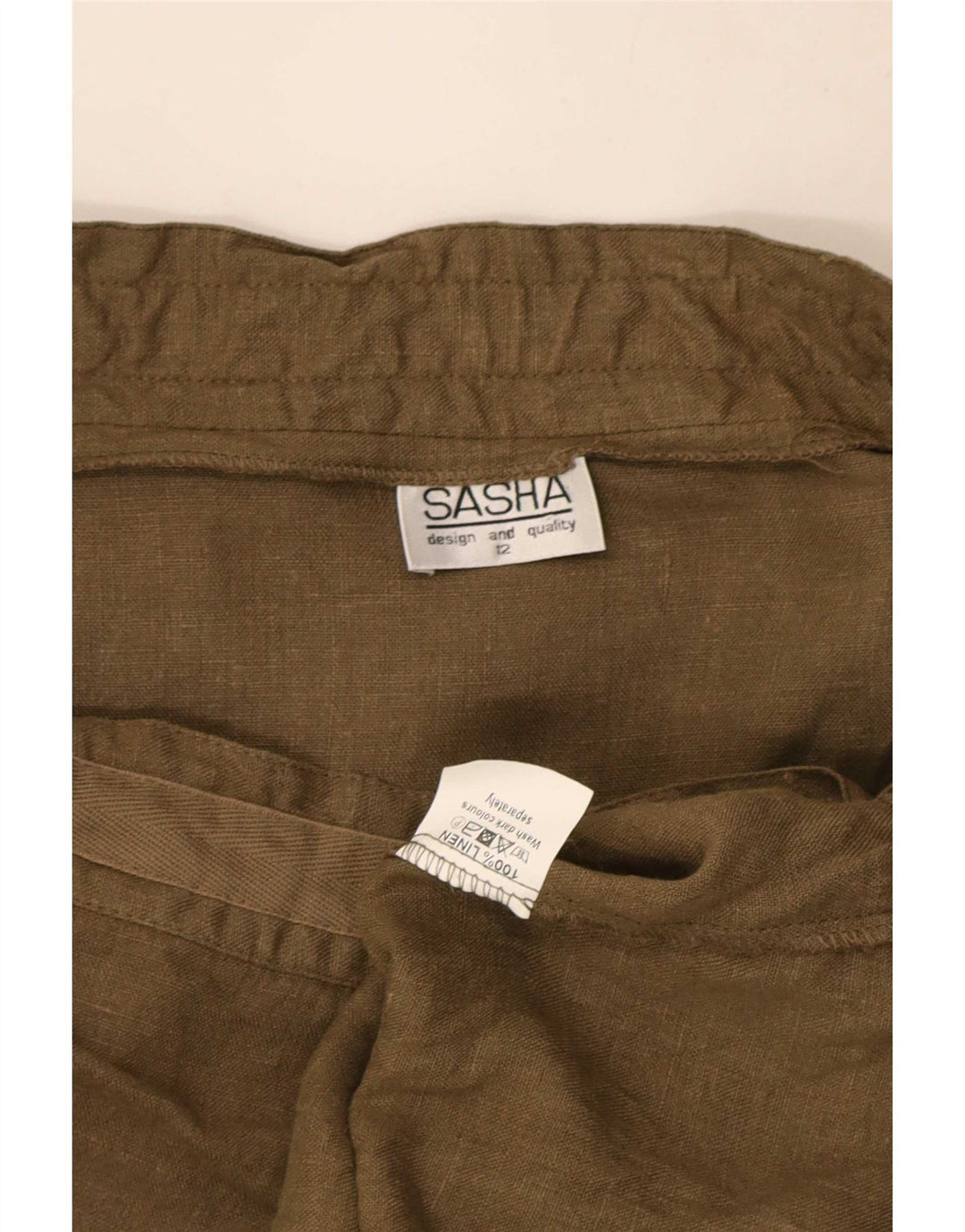 Sasha Jupe cargo pour femme UK 12 Medium W29 Lin kaki