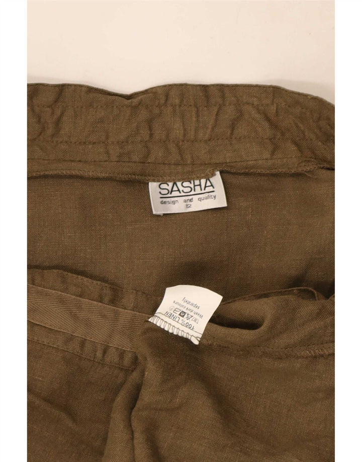 Sasha Jupe cargo pour femme UK 12 Medium W29 Lin kaki