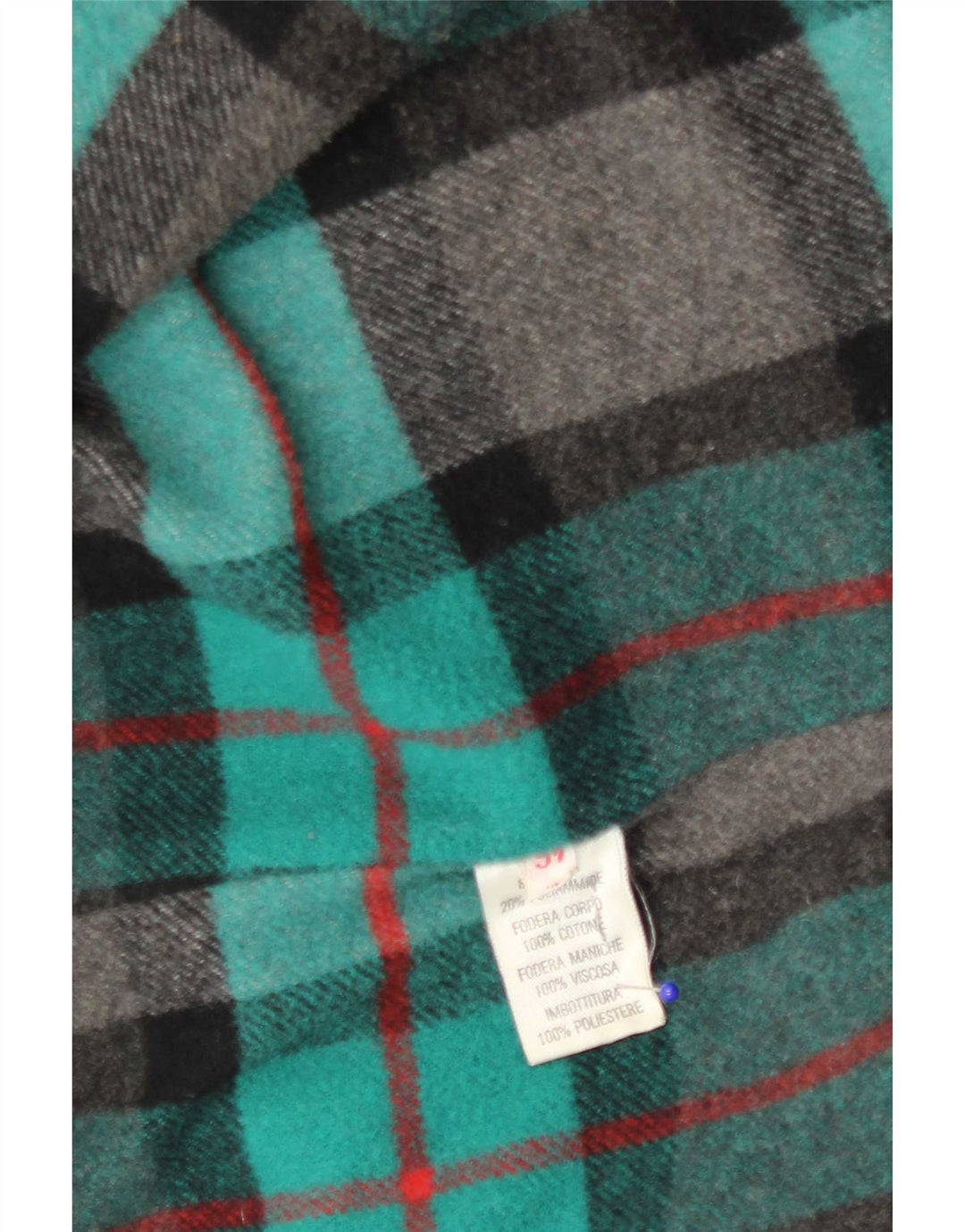 vintage Homme Duffle Coat à capuche IT 46 Petite laine verte