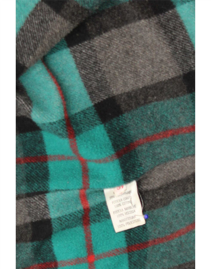 vintage Homme Duffle Coat à capuche IT 46 Petite laine verte