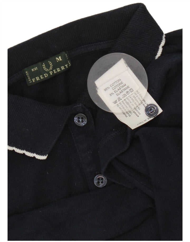 Fred Perry Polo Femme UK 12 Coton Bleu Marine Moyen