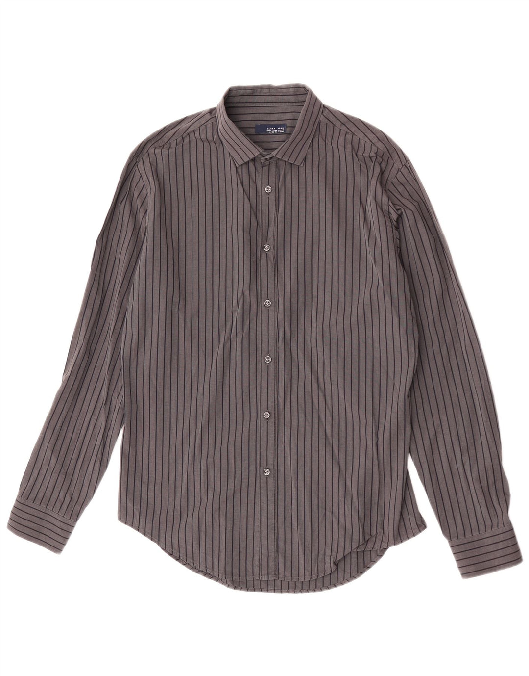 Zara Chemise Homme Grande Rayure Grise