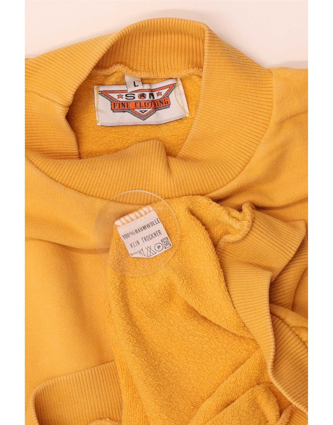 vintage Mens Sweatshirt Jumper Grand Coton Jaune