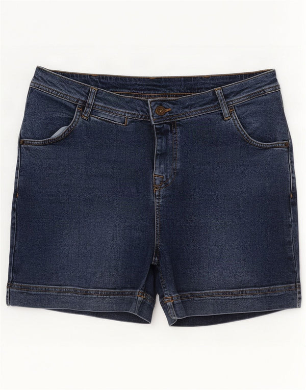 Weird Fish Short en jean pour femme UK 14 Large W34 Bleu Coton