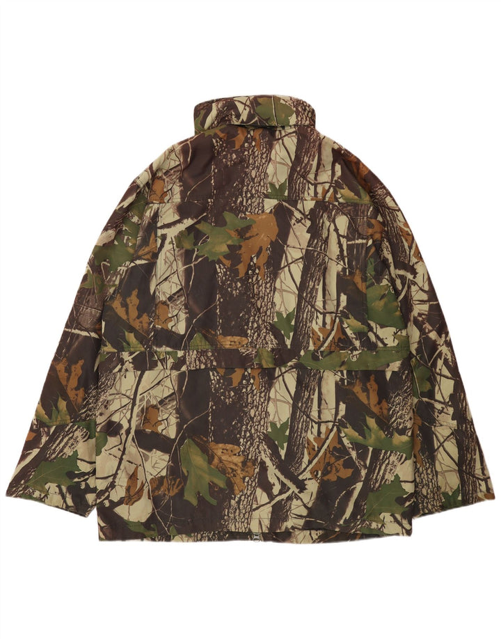 veste utilitaire homme vintage UK 42 XL Kaki Camouflage Polyester