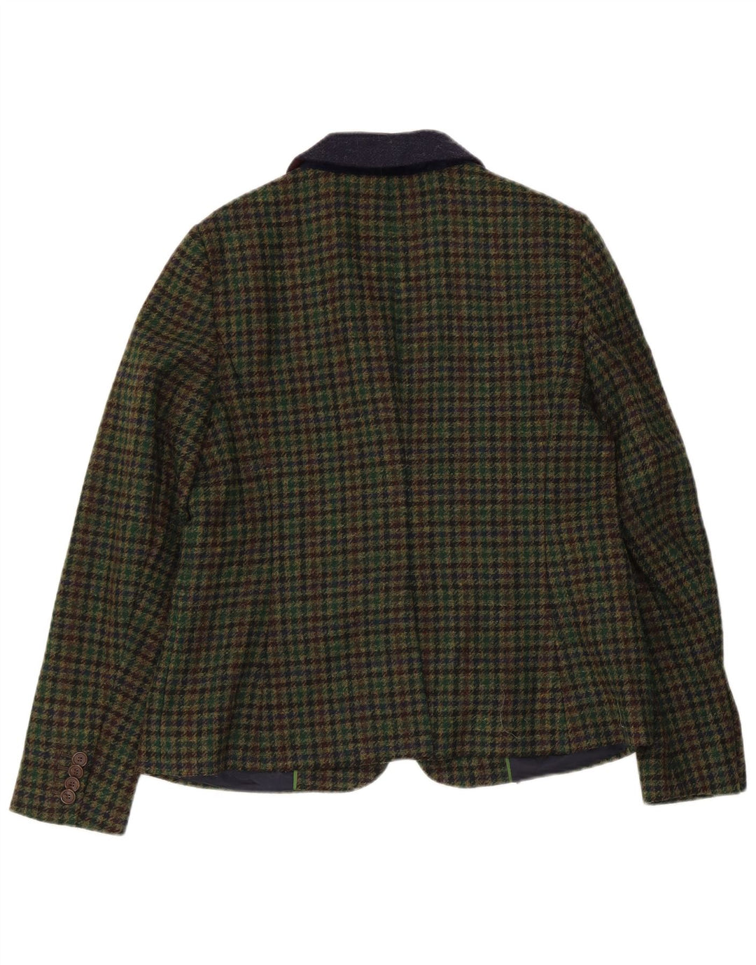Hobbs Veste blazer à 1 bouton pour femme UK 14 Large en laine pied-de-poule verte