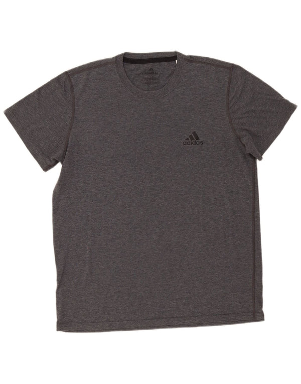 Adidas Mens T-Shirt Top Large Grey Flecked