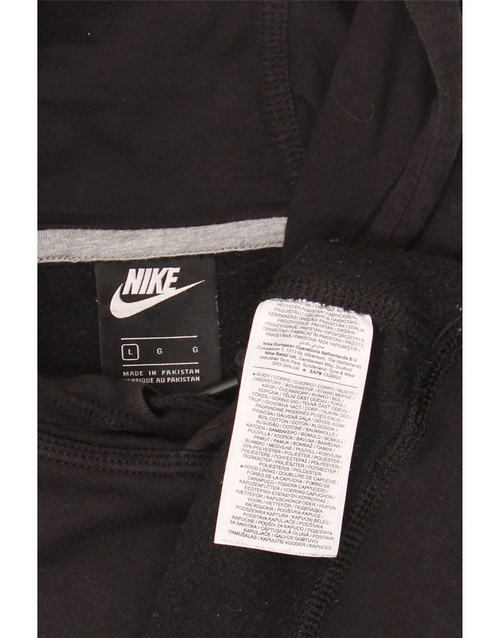 Nike Pull à capuche pour homme en coton noir Taille L