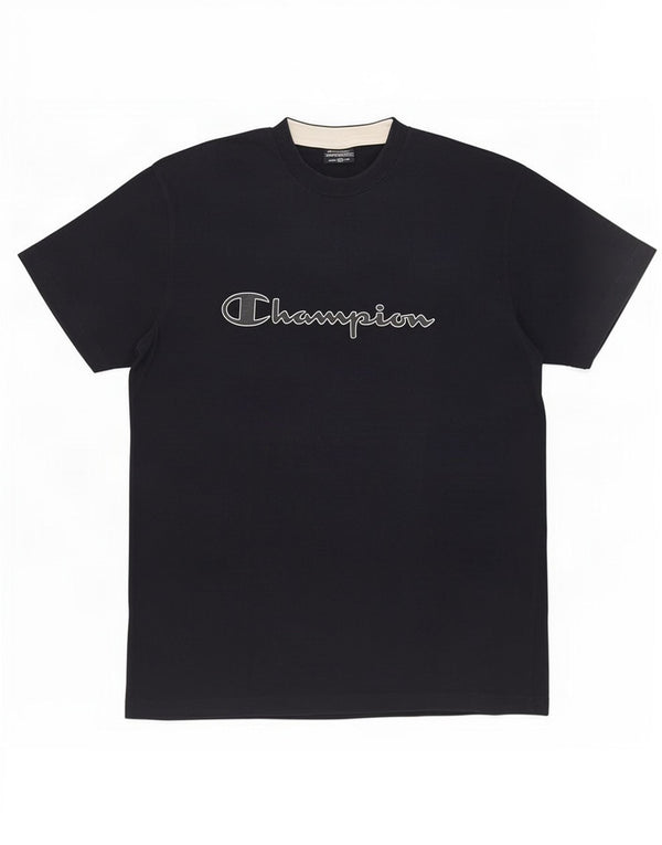 Champion T-Shirt Graphique Homme Top XL Bleu Marine Coton