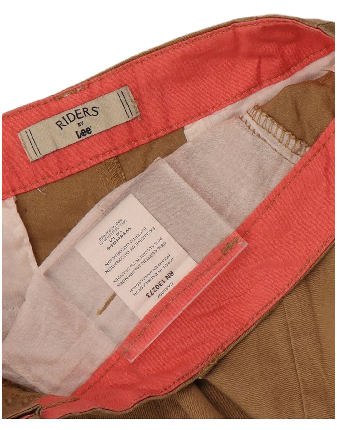 Lee Pantalon Chino Bootcut Femme US 14 XL W36 L31 Coton Marron