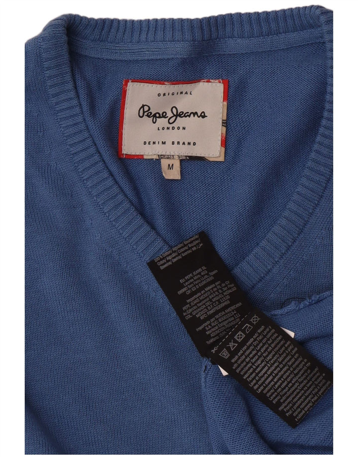 PEPE Jeans Pull Col V Homme Bleu Moyen Coton