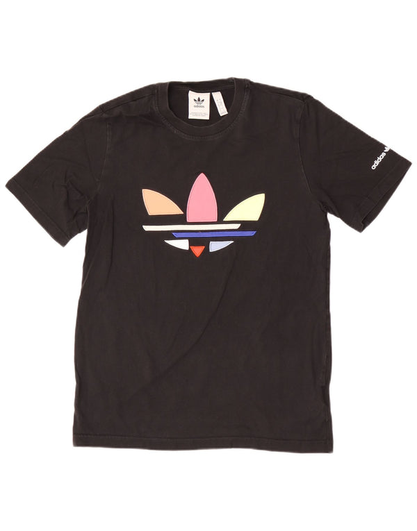 Adidas T-shirt graphique pour hommes, petit haut en coton noir