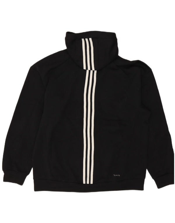 ADIDAS Pull à capuche zippé Climalite Graphic pour homme en polyester noir moyen