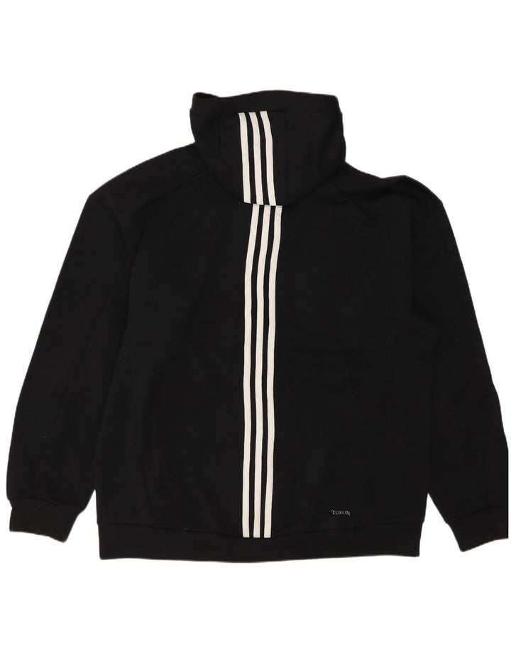ADIDAS Pull à capuche zippé Climalite Graphic pour homme en polyester noir moyen