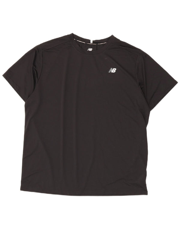 New Balance T-Shirt Homme Haut 2XL Noir Polyester