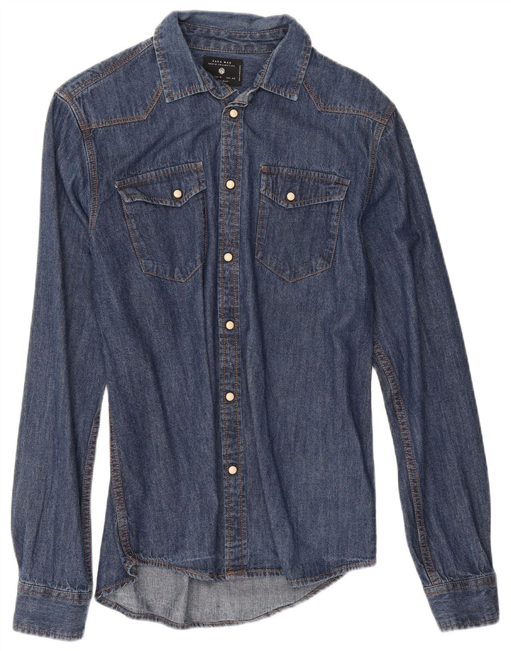 Chemise En Jean Bleu Moyen | Zara Homme